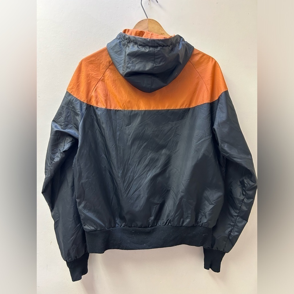 Vintage Nike 80s Windbreaker Full Zip Hooded Large - Picture 2 of 6
